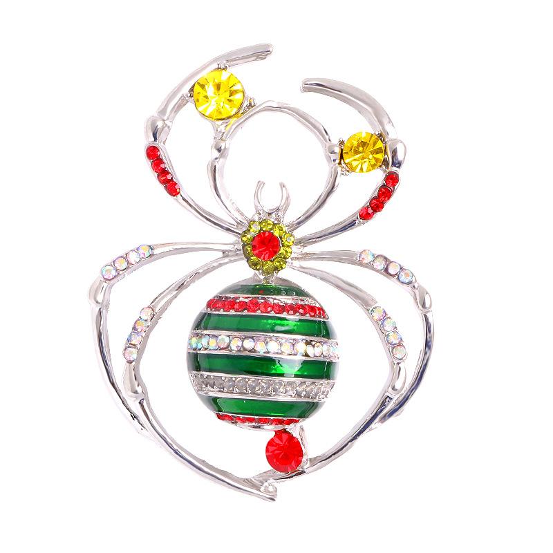 Animal Insect Grasshopper Spider Bee Crystal Brooch