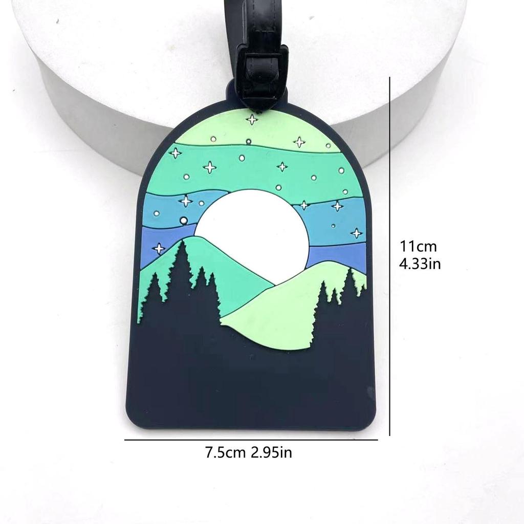 Shan Hai Luggage Tag: Anti-Lost Boarding Pass, Soft PVC Rubber Bag Tag for Travel Essentials