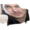 Jeremy Renner Throw Blanket Personalized Gift Cute Weighted Single Custom Beach Blankets