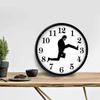 Wall Clock Walking Time Businessman Briefcase Wall Round Clock Silent Clock Home Office Decoration