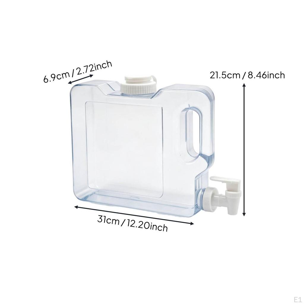 Water Container with Spigot Transparent Clear Beverage Dispenser for