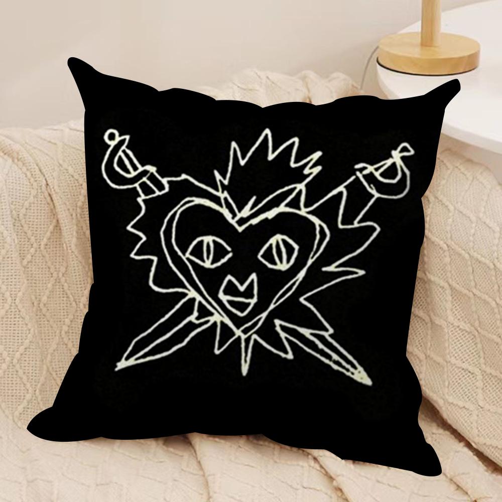 J-Joker O-Out Band Cushion Cover Soft Plush Fabric Double-Sided Printed Sofa Cushion Cover for All Seasons Home Decor Gift