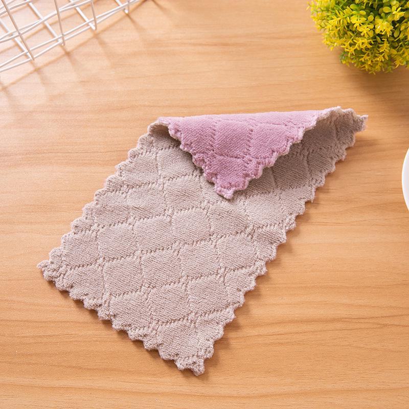 Soft and Absorbent Coral Fleece Disposable Dishcloths for Kitchen