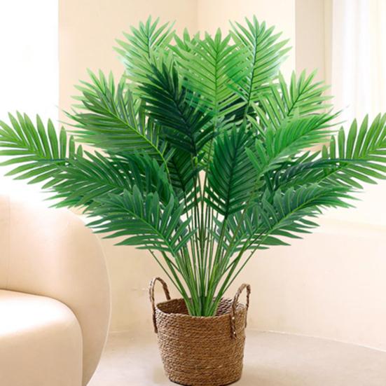 Artificial Areca Palm Plant Fake Tropical Palm Tree UV Resistant Faux Green Plant for Sunday Floral Arrangement Hawaiian Luau Jungle Beach Party Decor