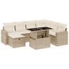 VidaXL Garden Lounge Set with Cushions 8 Pcs Beige Braided Resin 3274838