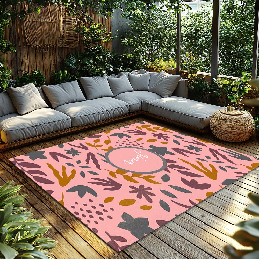 Botanical Doormat Indoor Outdoor Washable Floor Mat Entryway Rug Farmhouse Decor Tropical Leaf Pattern Welcome Mat Home Decor Ar