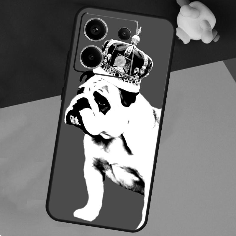British Bulldog Case For Xiaomi Redmi Note 13 Pro 12 11 8 9 10 Redmi Note 12S 11S 10S 9S 10C 12C 13C Cover