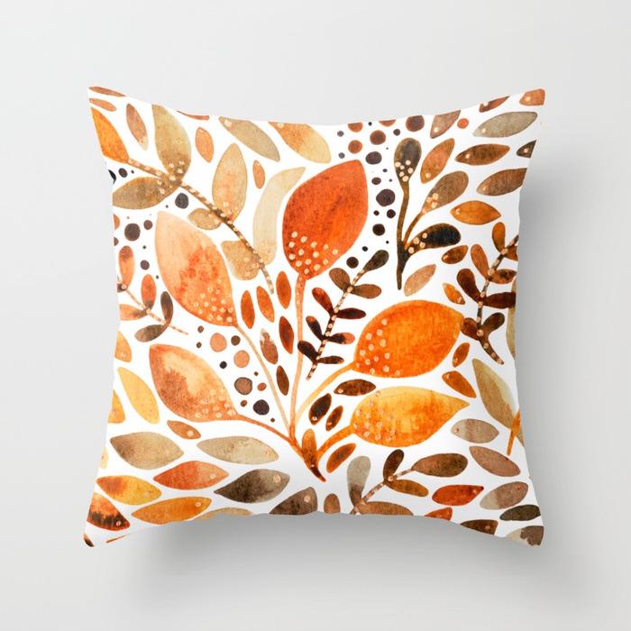 Green Tropical Leaf Pillow Cover Fleshy Polyester Pillow Cushion Cover Decoration Salon Home Decor Throw Pillows Car Seat Chair