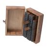 70pcs Wooden Box Alphabet Rubber Stamps Lower Case Capital Letters Rubber Letter Stamps Rectangular Wood Rubber Stamps