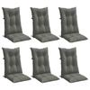 Hochlehner Cushions 6 Pcs Dark Grey Melange 120 X 50 X 7 Cm Fabric