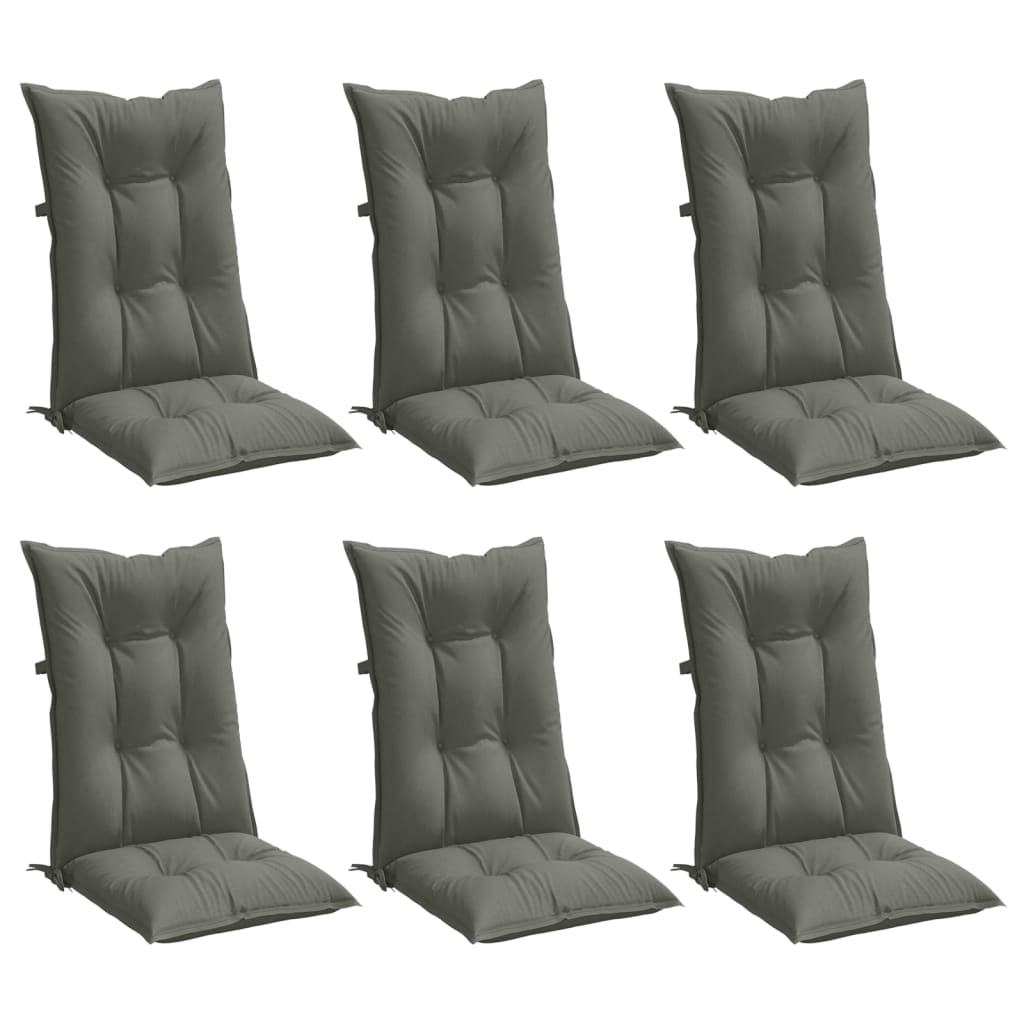 Hochlehner Cushions 6 pcs Dark Grey Melange 120 x 50 x 7 cm Fabric