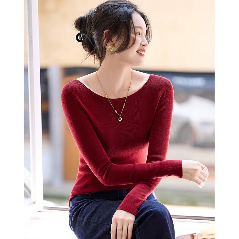

Srcr Women s 100% Wool Slim Fit Knit Top M