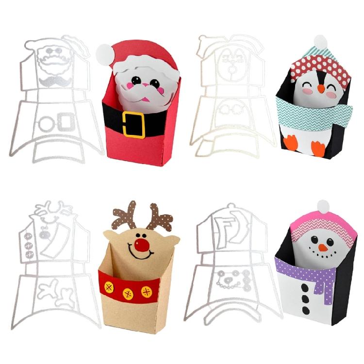 Christmas Box Cutting Dies Embossing Template Stencil Scrapbooking for Card Cuts