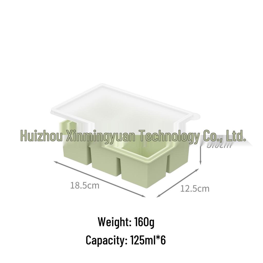 Food-Grade Silicone Ice Cube Tray with Lid: Freezer Mold & Storage Container