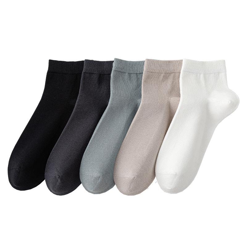 Men's Antibacterial and Deodorizing Long-fiber Cotton Short Socks with Good Breathability and Sweat Absorption, Anti-tear, and Bone-free.