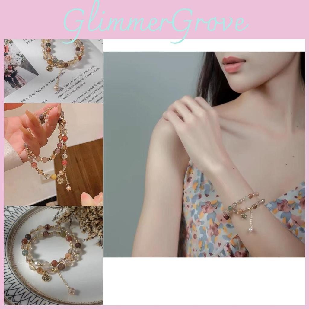 Luxurious Retro Double Layer Pearl Bracelet Feminine Artistic Jewelry Gift