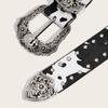 Edgy Punk Rock Women's Waist Belt For Jeans Buckles Charm PU Leather Adjustable Strap