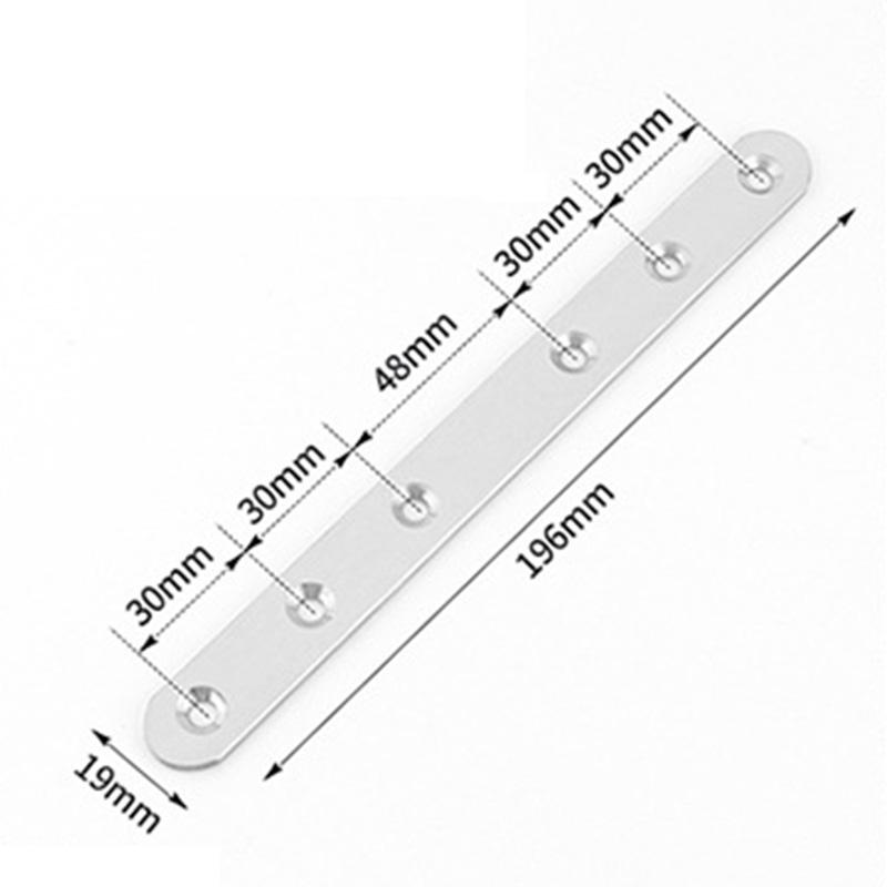 Five silver stainless steel straight bracket, straight bracket corner code for home fixing bracket