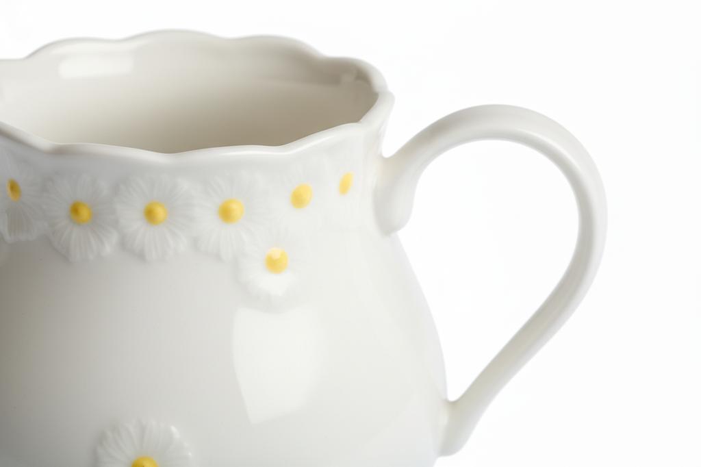 Ceramic Coffee And Tea Jug 0.8L Elegant And Functional Daisy Line