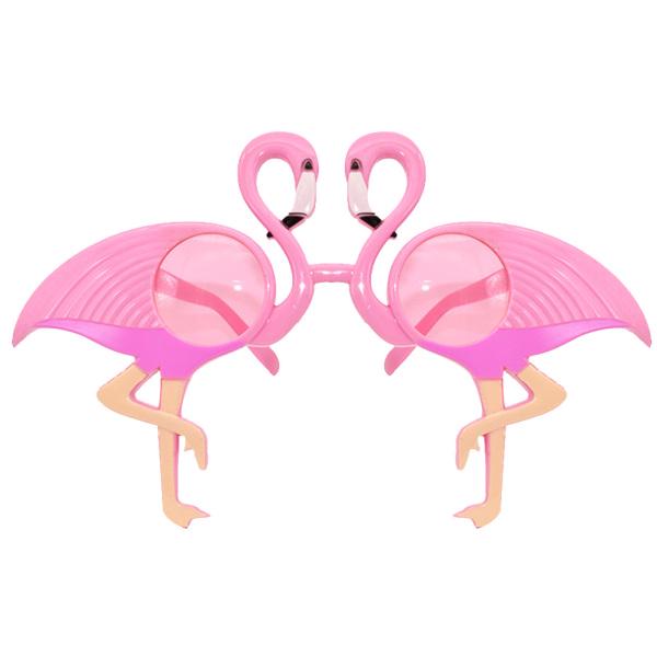Pack of 4 Assorted Novelty Tropical Flamingo Glasses Hawaiian Beach Sunglasses