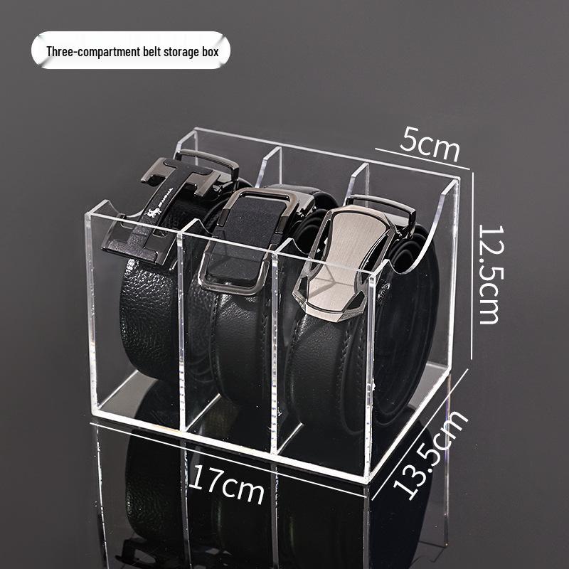 Acrylic Multi-Grid Desktop Belt Storage Box for Cosmetics 1273₽