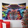 "Colorful Straw Hat Warrior Artwork" Pattern Wall Hanging Tapestry Decorative Tapestry Home Decor for Bedroom and Living Room
