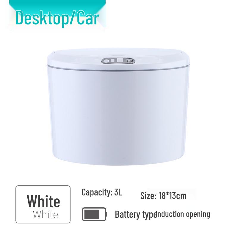 Smart Induction Electric Trash Can & Storage Box for Desktop, Office, Dormitory