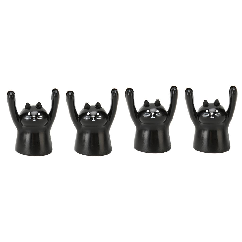 4Pcs Cartoon Photo Clip Cute Cat Resin Stable Eye Catching Animal Note Holder for Wedding Party