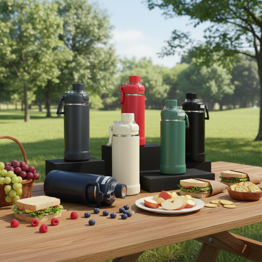 750ml Double Wall Thermos Sports Water Bottle Wide Mouth Drink Thermal Stainless Steel Vacuum Insulated
