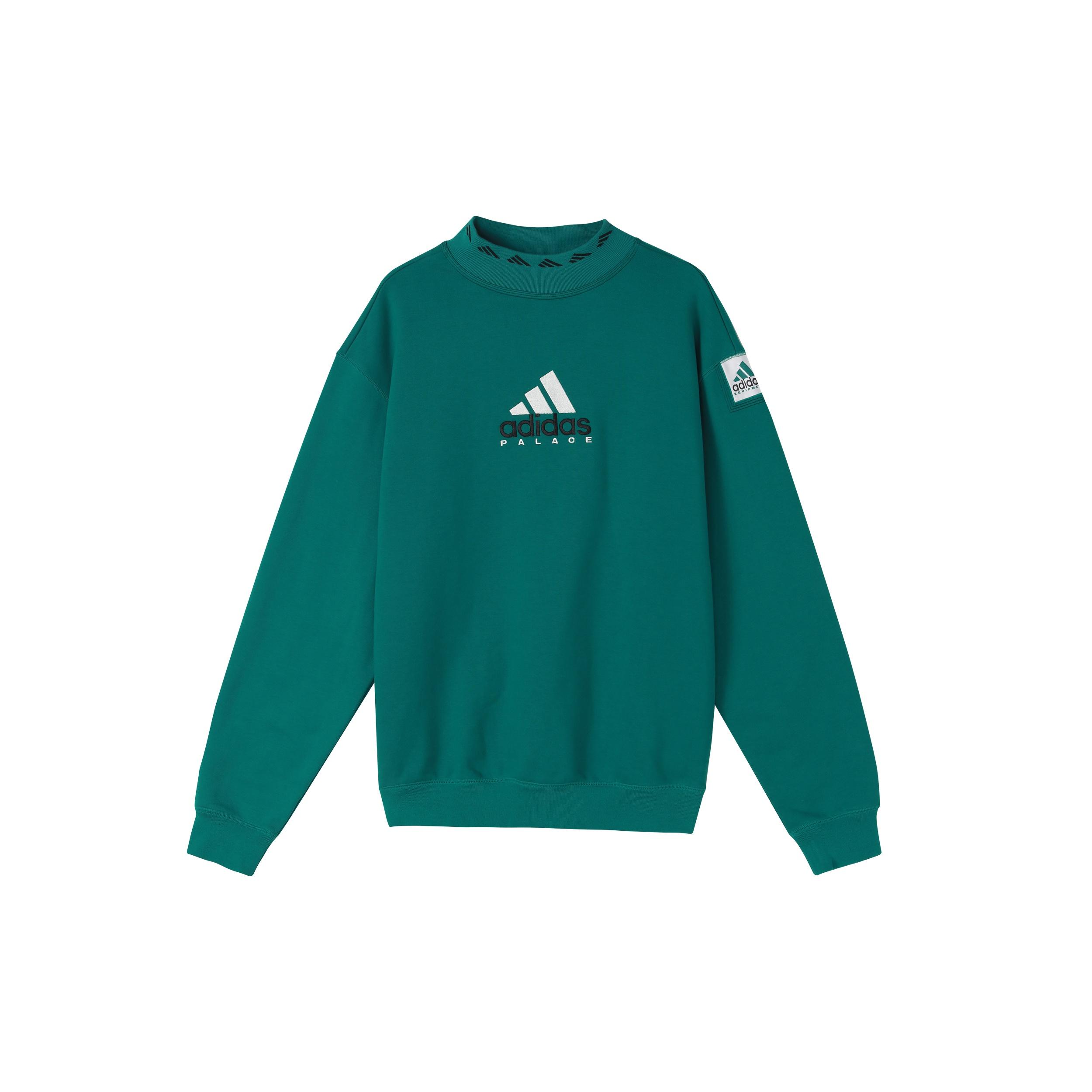 adidas x PALACE Crossover Logo Printing Round Neck Long Sleeves Green Men s HK2135 M