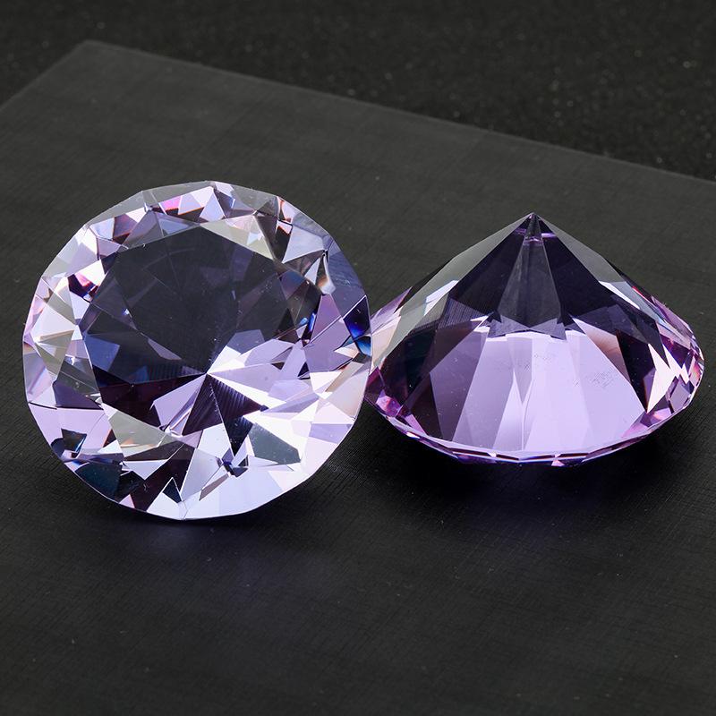 10 Colors Crystal Diamond Shaped Paperweight Decorative Cut Glass Giant Gemstone Wedding Office Desktop Ornament Birthday Gifts