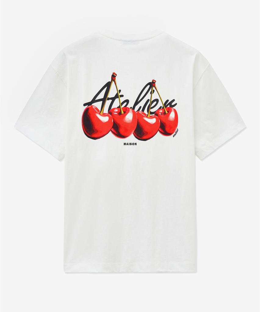 Tienjiti Cherry Graphic T-Shirt (White) Tnts5E219Wt