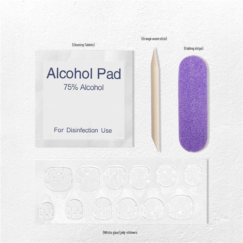 

Набор для ногтей: Двусторонний клей-гель, напильник по дереву, спиртовые салфетки и аксессуары. nail polish kit белый