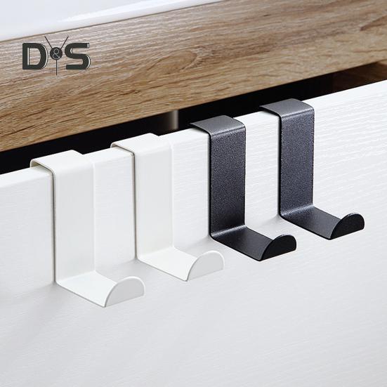 4Pcs Door Back Hooks Rustproof Anti-deform Strong Load-Bearing Coat Towel Organizer Cabinet Hanger Hooks