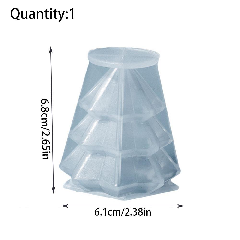 

DIY Crystal Candle Tool Four Corner Stereoscopic Stripe Christmas Tree Silicone Mold Epoxy Resin Crafts Party Decor Accessory