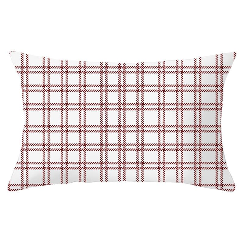 New Christmas Red Series Peach Skin Waist Pillowcase Home Accessories Sofa Cushion Cover Throw Pillow Cover