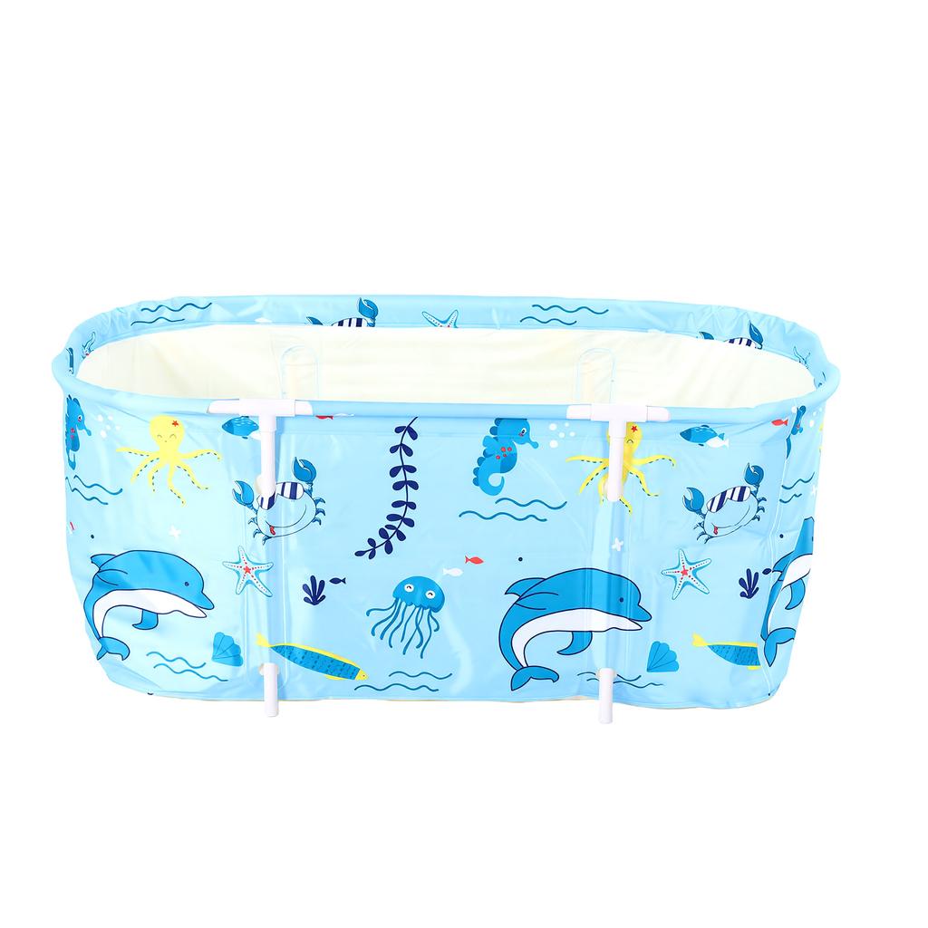 Portable Bathtub Foldable Freestanding Bathtub Soaking Tub Shower Stall Tub Bathroom Folding SPA Bath 1.2m Square