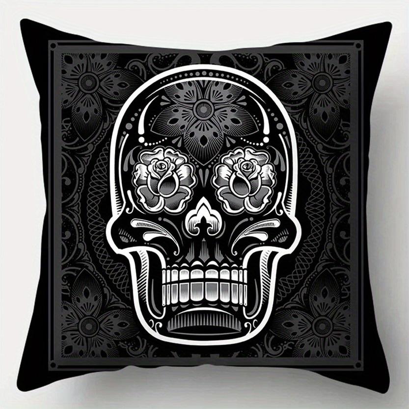 Dekoracja domu Pokrowce na poduszki ze wzorem Zebra, Czaszki i Słonia Pokrowiec na poduszkę ze wzorem Odpowiedni do Sofy, Sypialni, Samochodu Pokrowiec na poduszkę