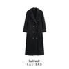 2025 Spring Women's European & American Style Double-Breasted Textured Long Coat