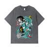275 GSM Washed T-shirts 100% Cotton Saint Seiya V8 Shiryu Print Unisex Heavy Cotton T Shirt
