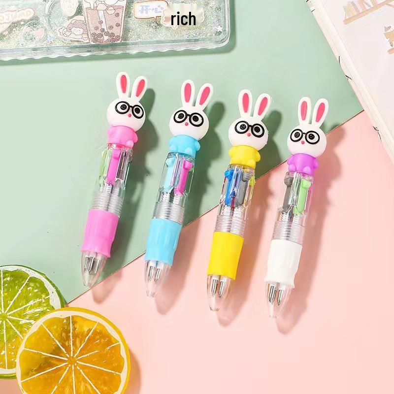 Unicorn Four-Color Mini Ballpoint Pen - Cute Cartoon Pocket Pen 0.5mm