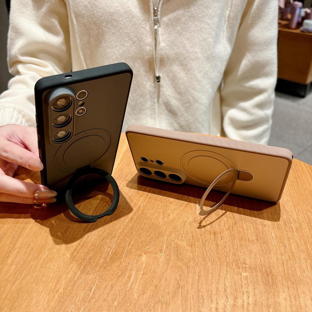 Applicable to Samsung S26ultra mobile phone case, new S25ULTRA skin-sensitive magnetic suction bracket, anti-drop protective case A57