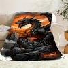 Gothic Dragon Flannel Blanket – Soft Lightweight Throw – All-Season Versatile for Sofa Bed Travel – Stylish Home Decor