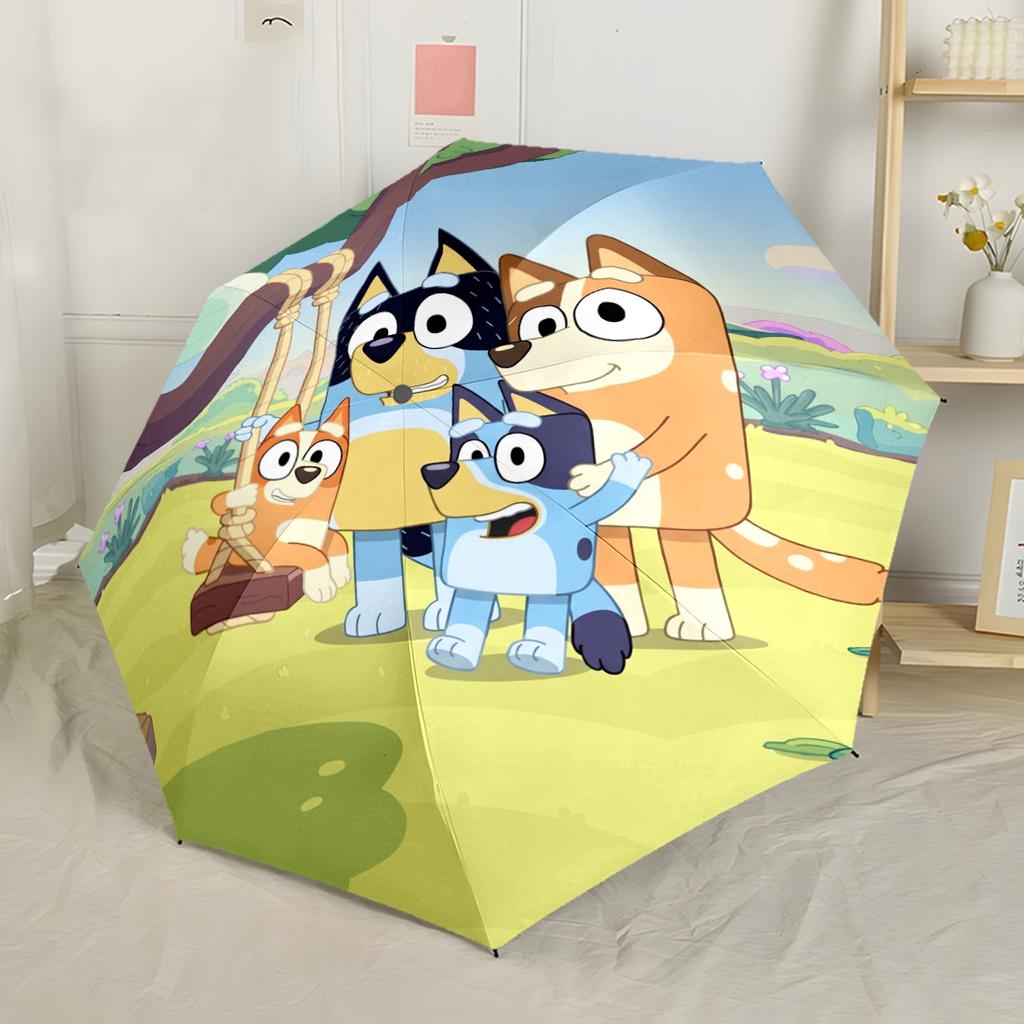 Fox Friends Adventure Automatic Umbrella Retractable Design with 8-Rib Durability Compact Design All-Season Use Vibrant Pattern Umbrella