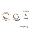 3 pcs/lot Clip Earrings with Piercied Black Silver Women's Ear Cuff Cool Stuff for Girls Punk Hiphop Ear Decoration