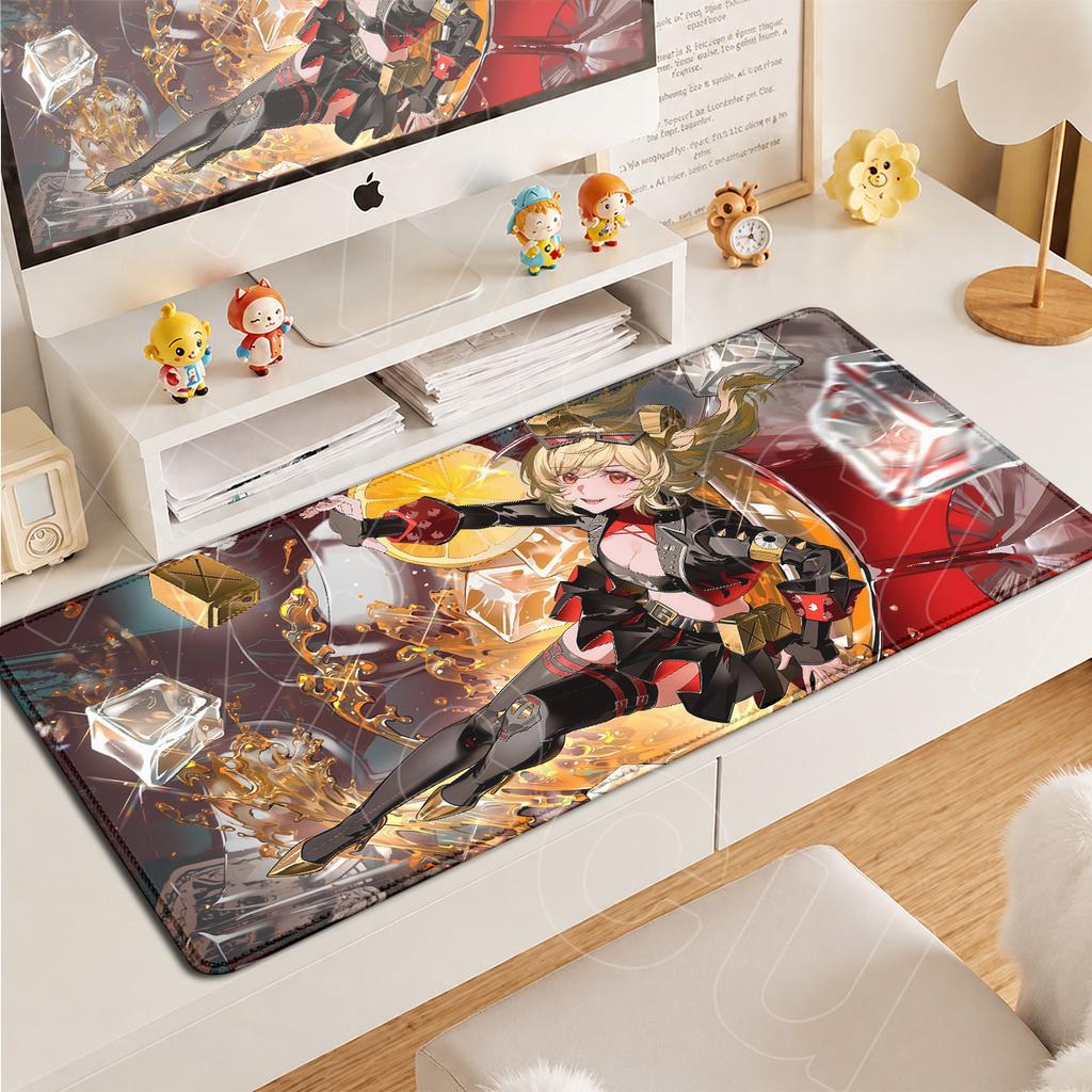 Pc Office Cabinet Hot Game Zenless Zone Zero Large NonSlip Desk Mat Kawaii Zzz Burnice White Mouse Pad Laptop Anime Girl Carpet