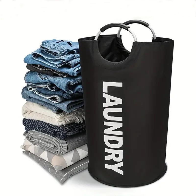 90L Large Capacity Laundry Basket Foldable Dirty Clothes Storage Bag for Bathroom Balcony Multi-Purpose Toys Storage Basket