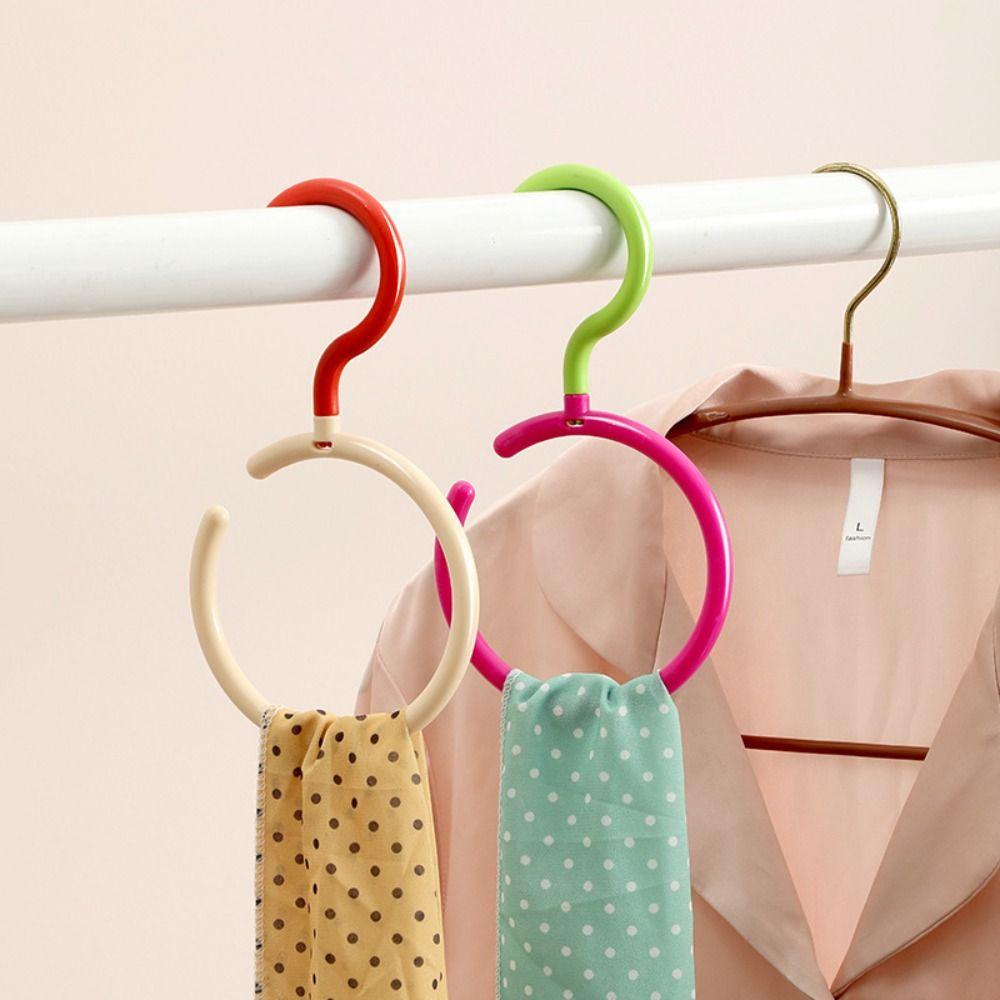 Portable Bedroom Scarf Racks Dopamine Storage Hook Gifts Round Scarf Tie Display Rack