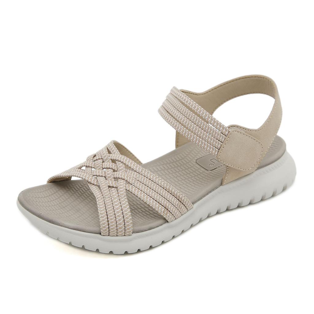 2025 Summer New Sandals Women's Light Sports Wind Comfortable Rubber Band Large Size Sandals SKT