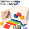 Montessori Children's Early Education Cognitive Teaching Aids Matching Sensory Coin Stick Wooden Building Block Educational Toys